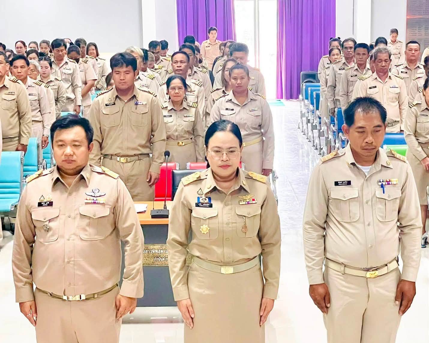 อำเภอหนองม่วง โดยสำนักงานพัฒนาชุมชนอำเภอหนองม่วง ร่วมประชุมกำนัน ผู้ใหญ่บ้าน ฯลฯ ประจำเดือนกรกฎคม 2569